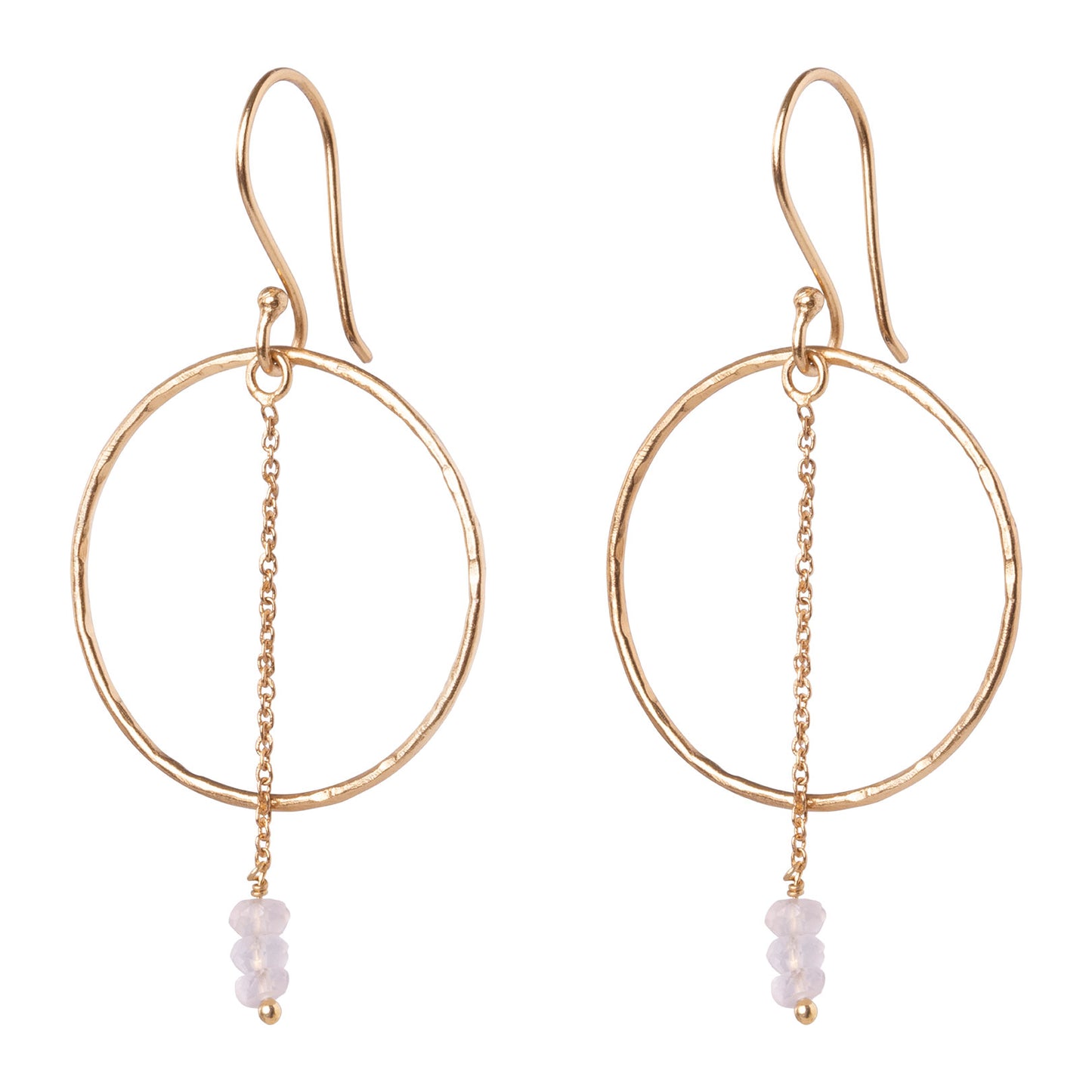 Talent Rose Quartz Gold Plated Earrings