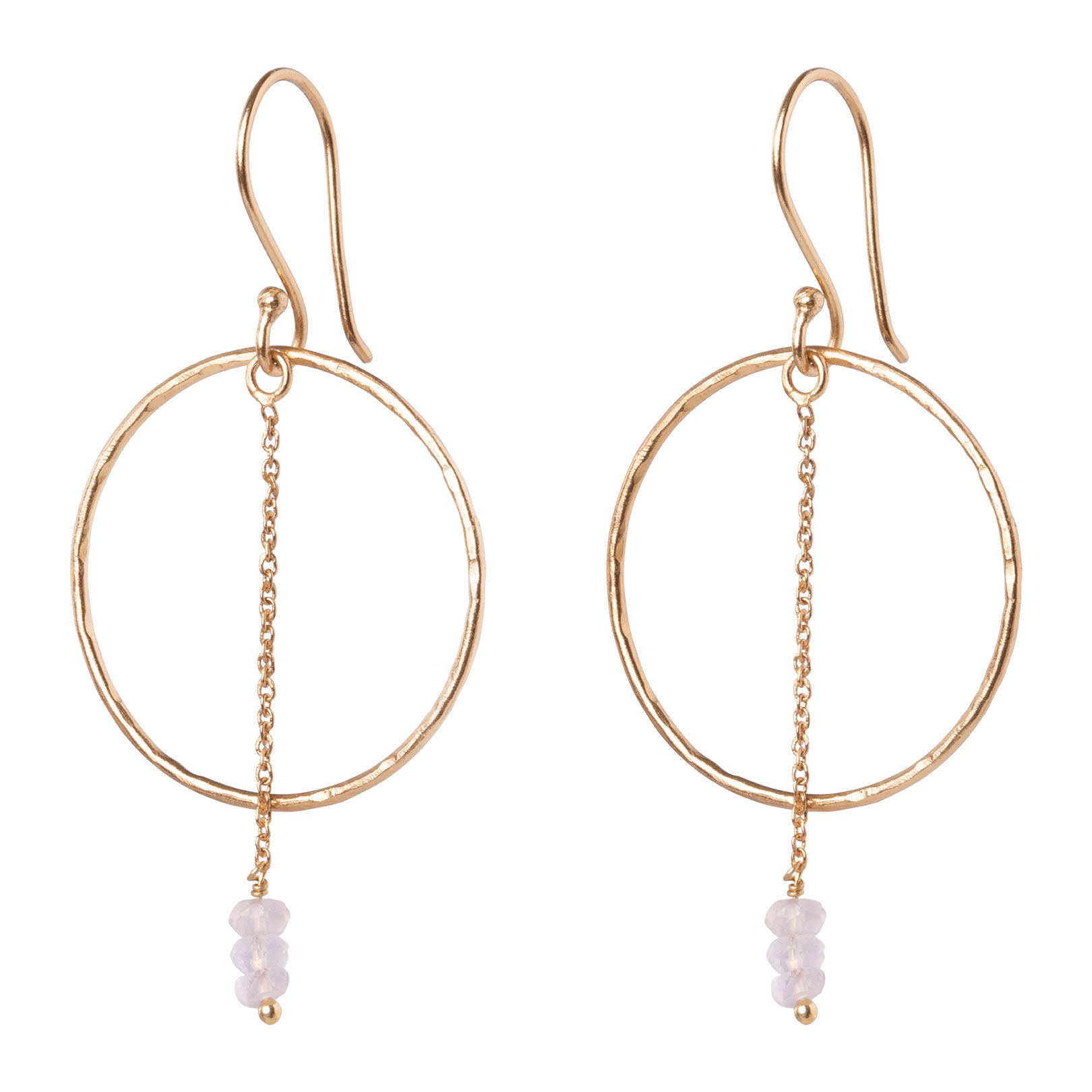 Talent Rose Quartz Gold Plated Earrings