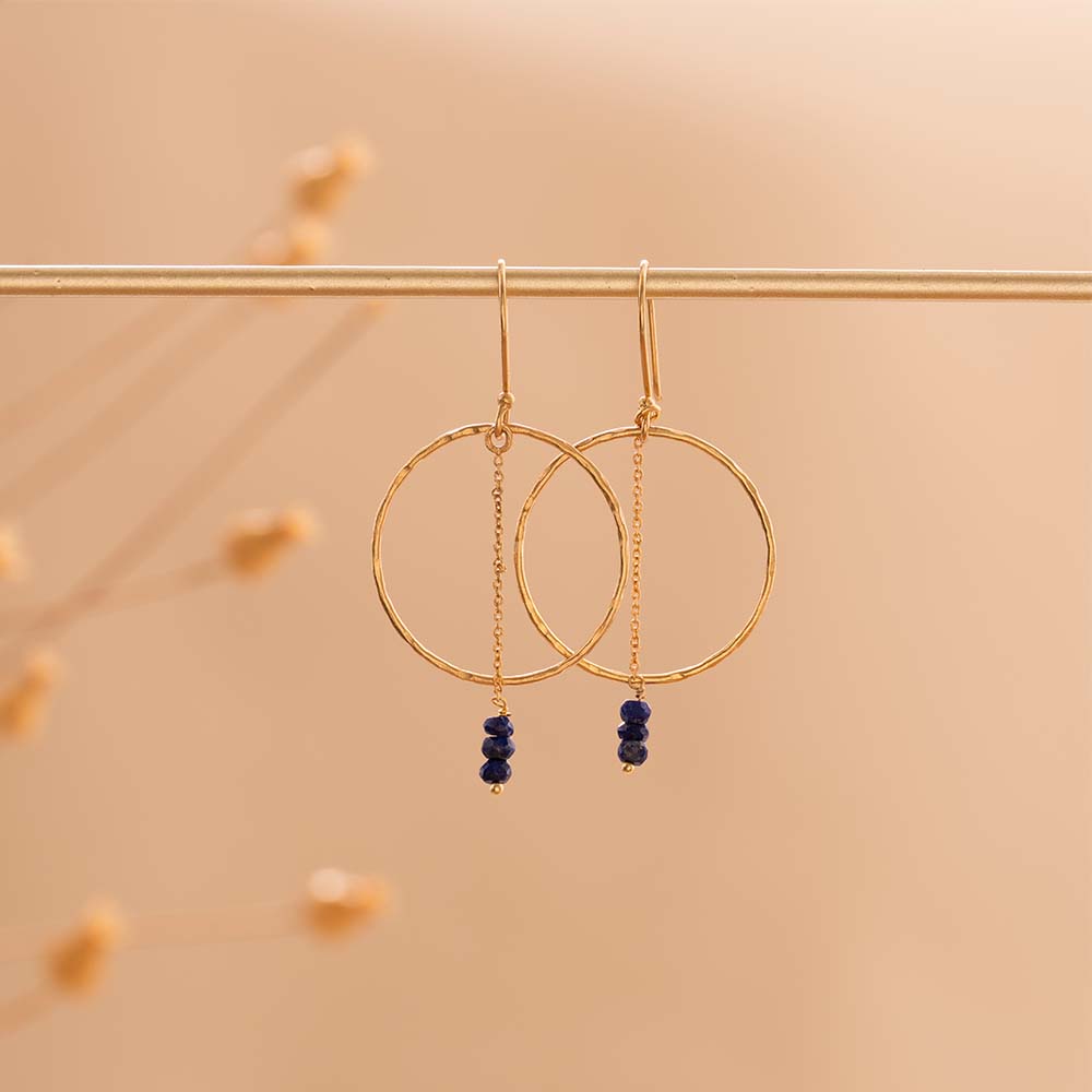 Talent Lapis Lazuli Gold Plated Earrings