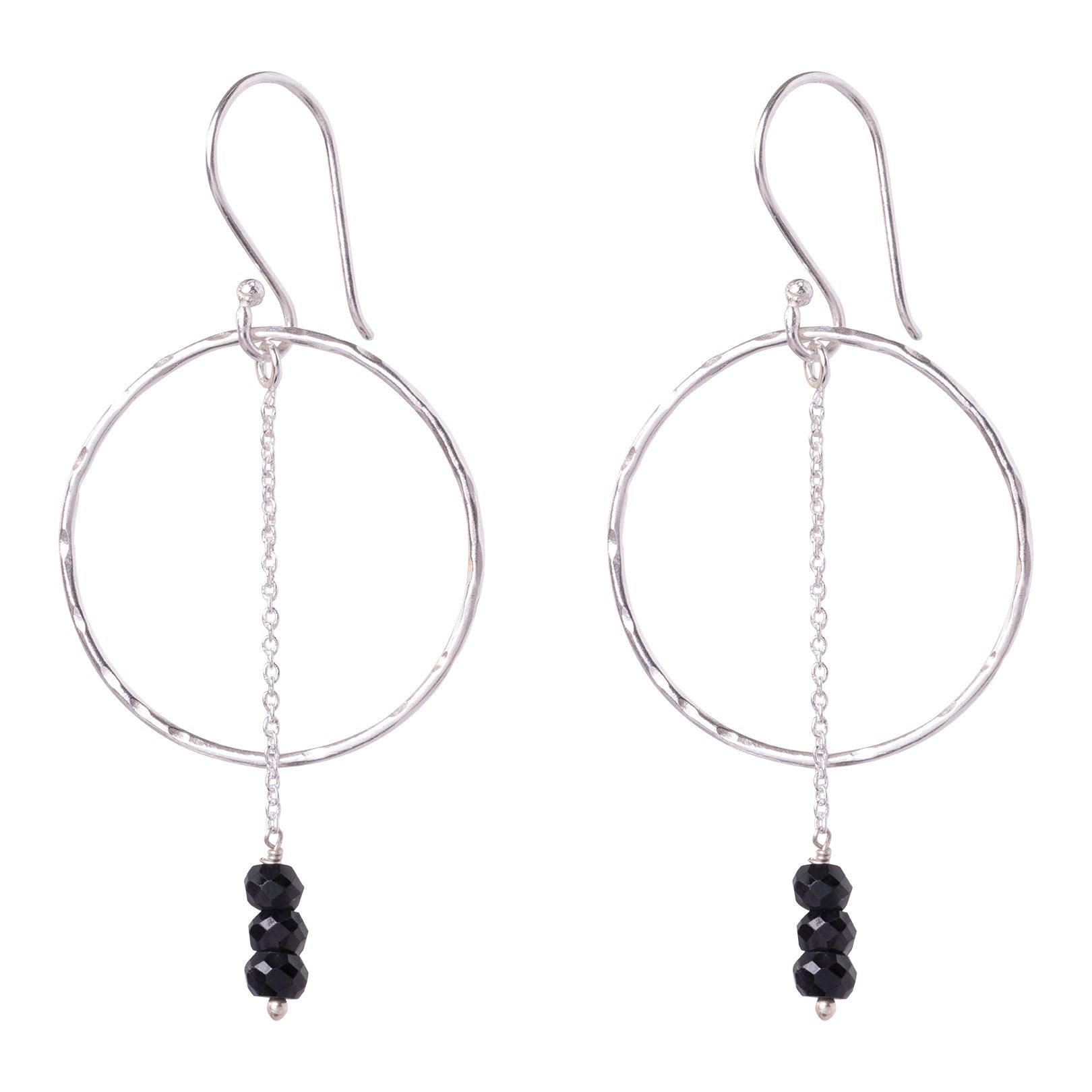 Talent Black Onyx Silver Plated Earrings