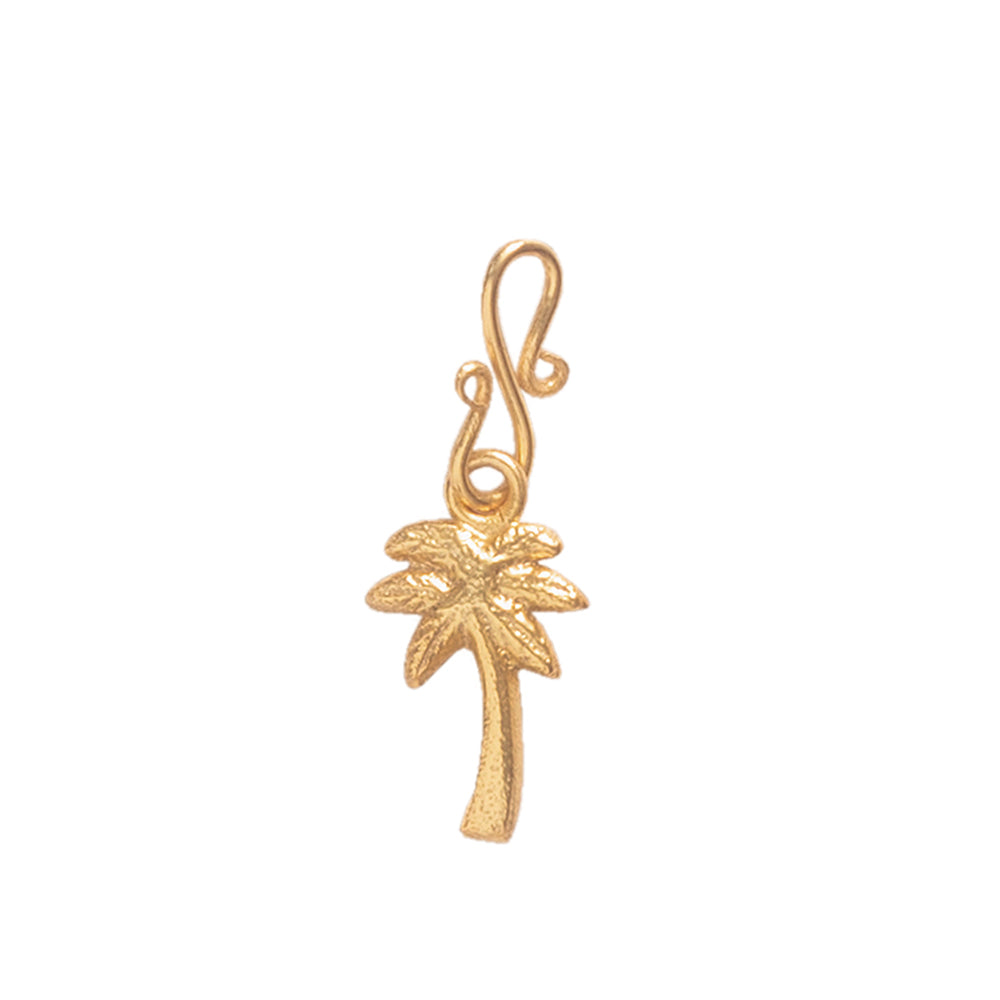 Palm Tree Small Charm Gold Plated