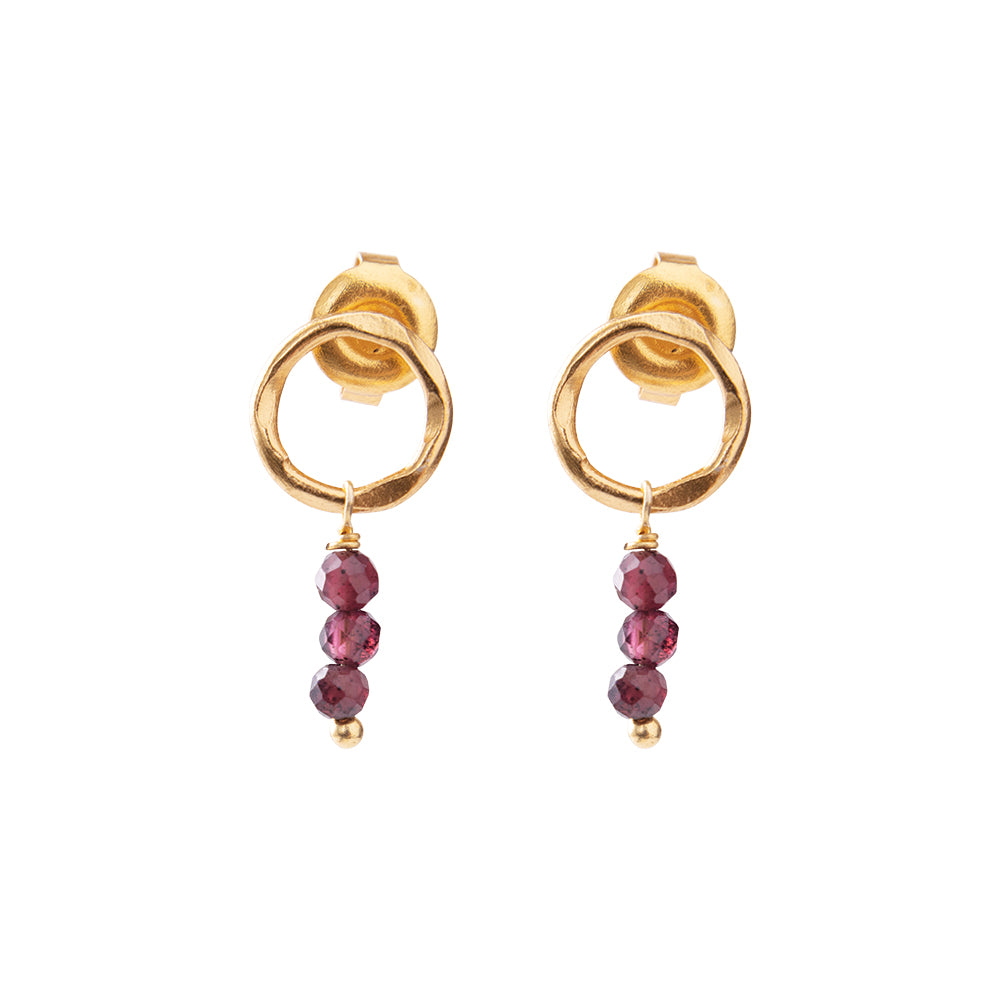 Gift Set Power Garnet Gold Plated