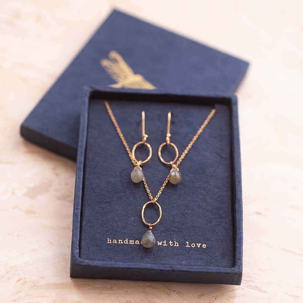 Gift Set Intuition Labradorite Gold Plated