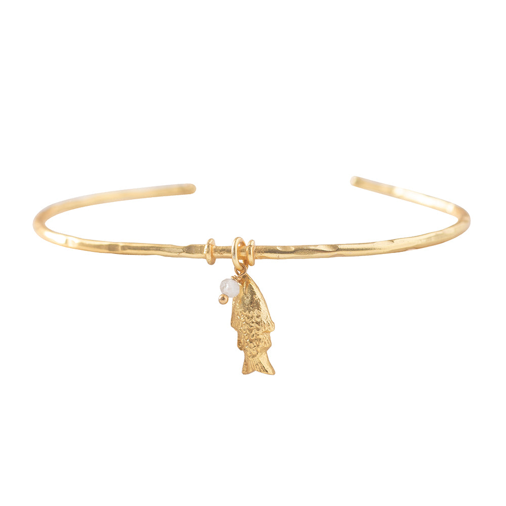 Memory Moonstone Gold Plated Bracelet