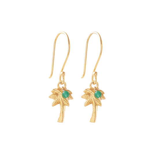 Generous Aventurine Gold Plated Earrings