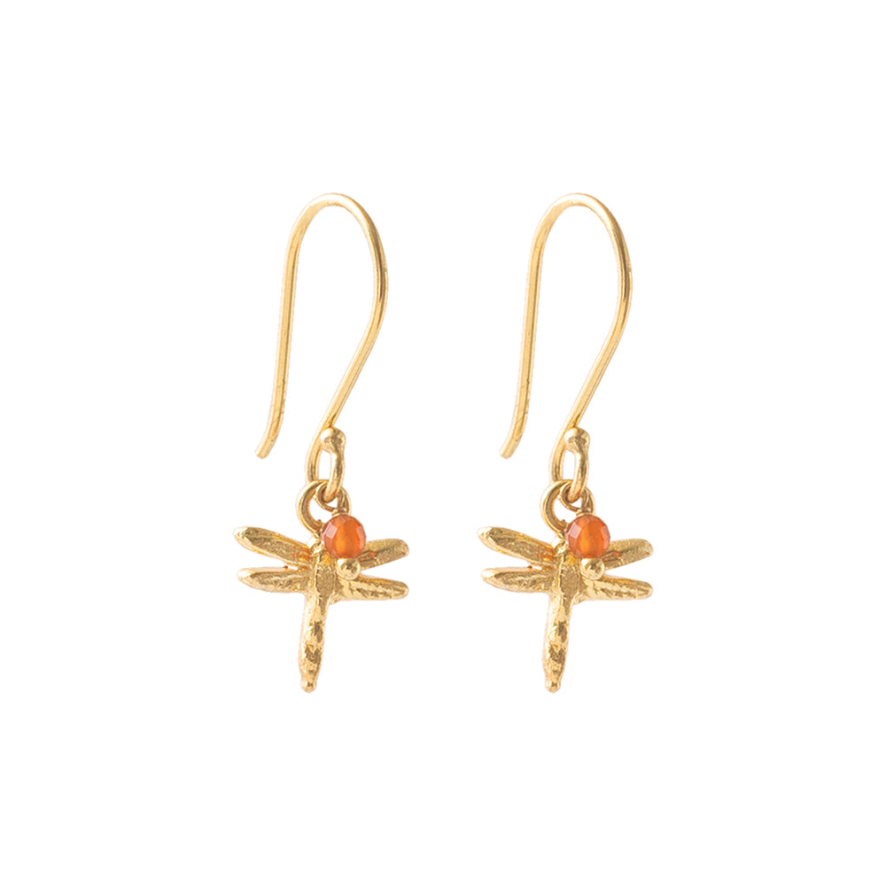 Generous Carnelian Gold Plated Earrings