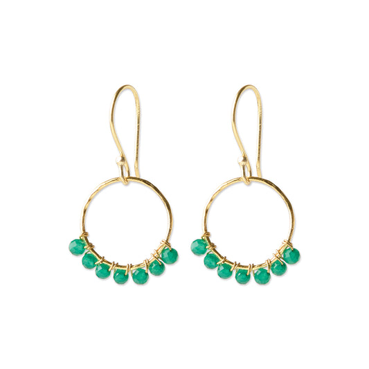 Compassion Aventurine Earrings Gold Plated