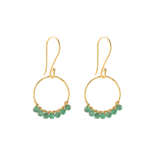 Compassion Aventurine Gold Plated Earrings