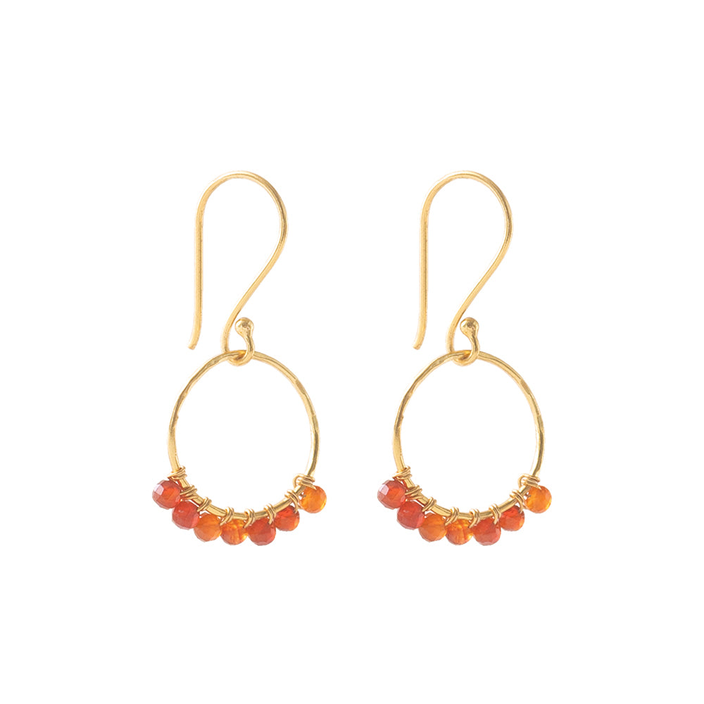 Compassion Carnelian Gold Plated Earrings