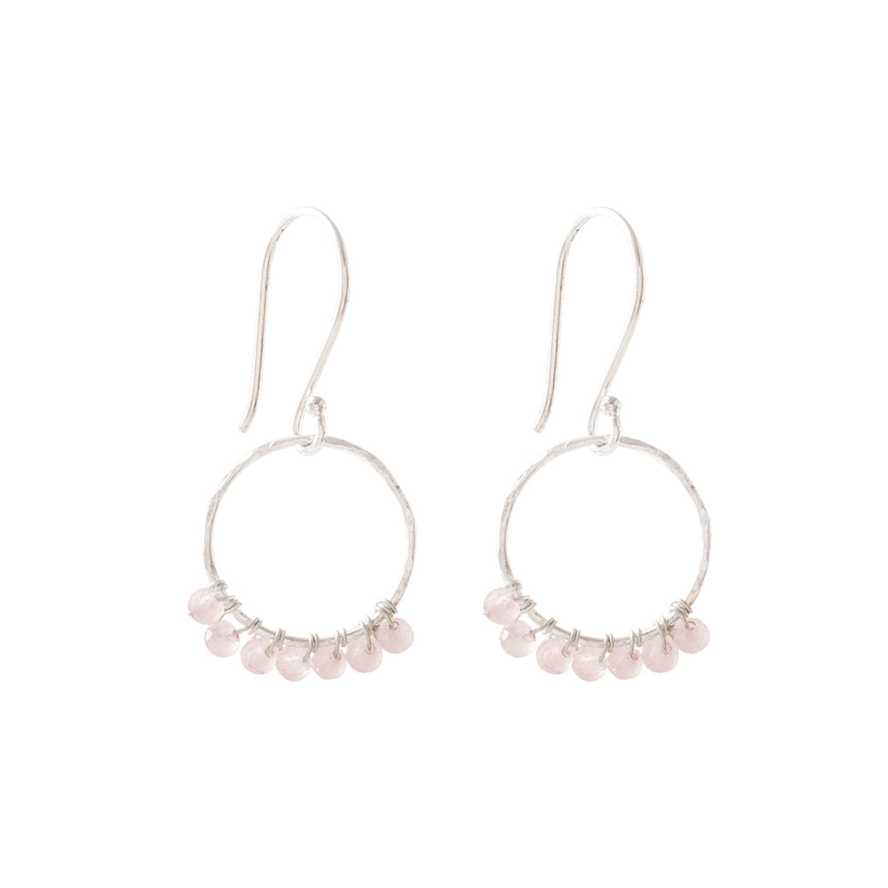 Compassion Rose Quartz Silver Plated Earrings