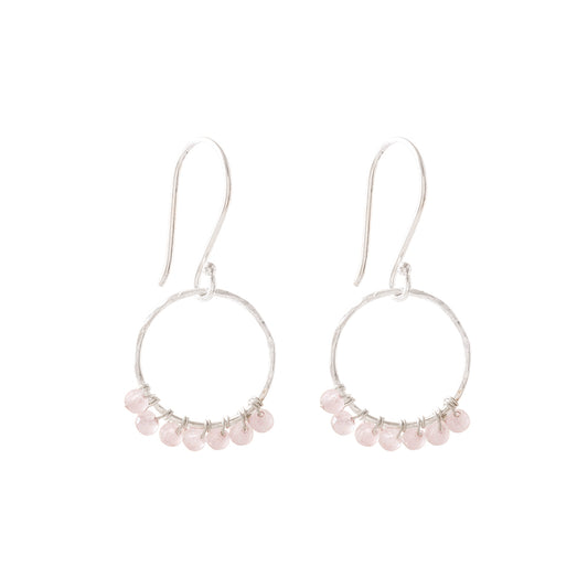 Compassion Rose Quartz Silver Plated Earrings