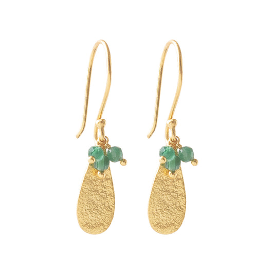 Intention Aventurine Gold Plated Earrings