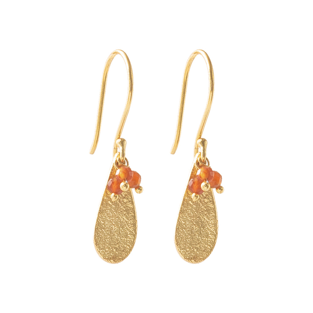 Intention Carnelian Gold Plated Earrings