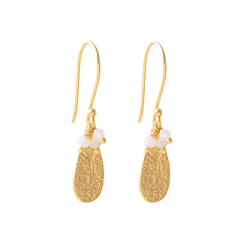 Intention Moonstone Gold Plated Earrings