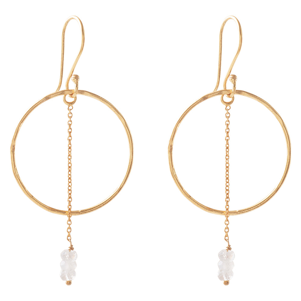 Talent Moonstone Gold Plated Earrings