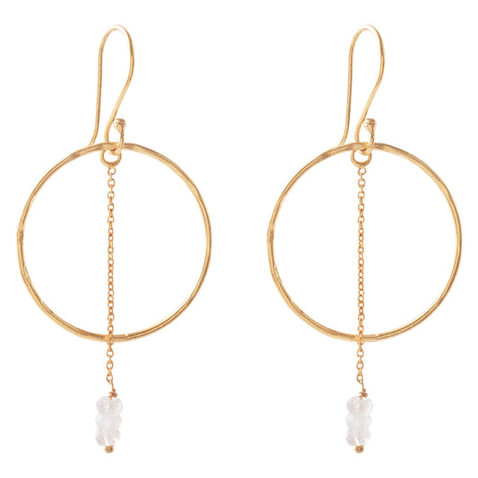 Talent Moonstone Gold Plated Earrings