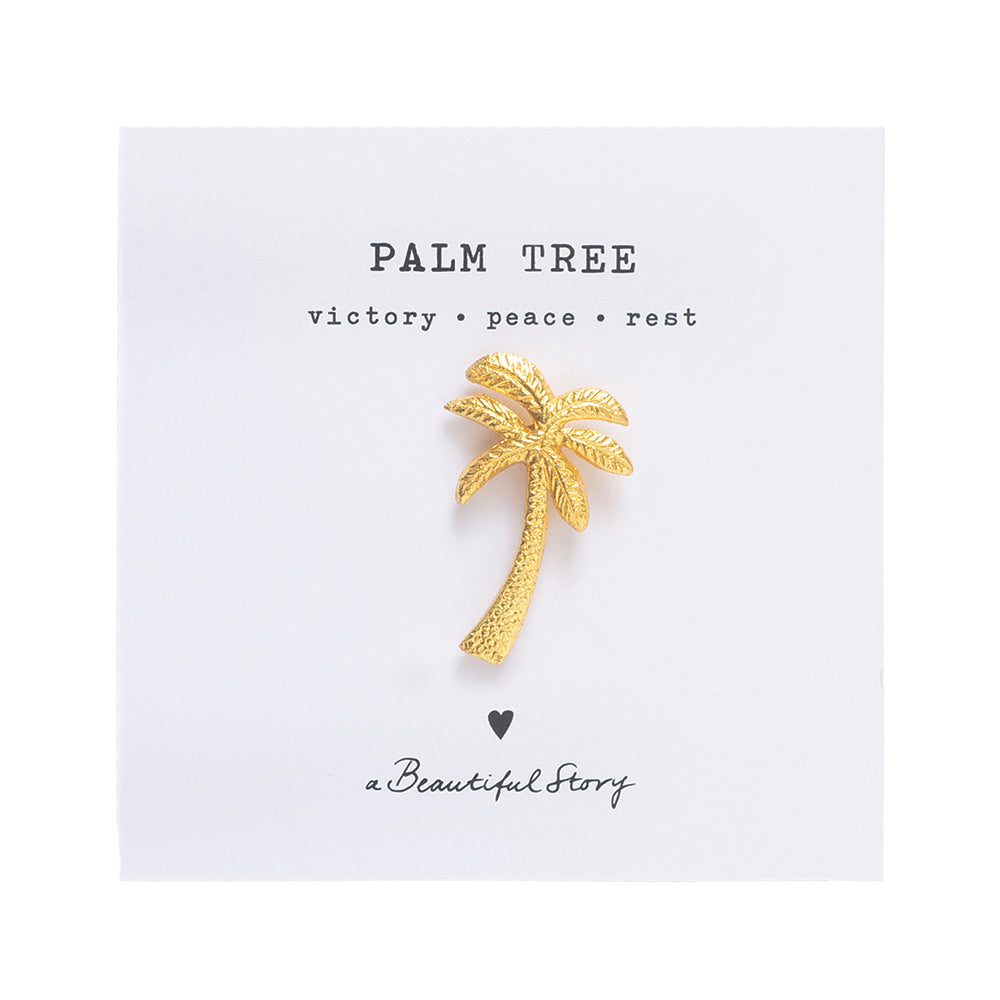 Brooch Palm tree Gold Plated