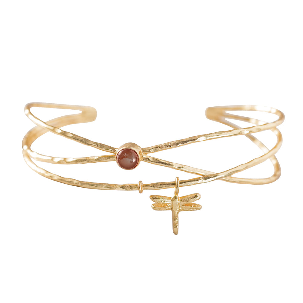 Impressive Carnelian Gold Plated Bracelet