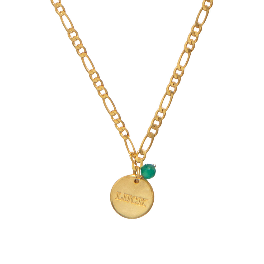 Idol Aventurine Gold Plated Necklace