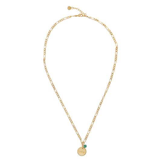 Idol Aventurine Gold Plated Necklace