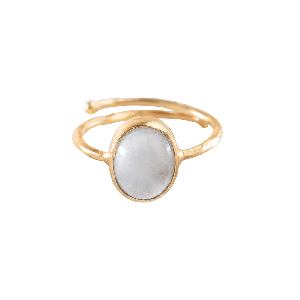 Visionary Moonstone Gold Plated Ring