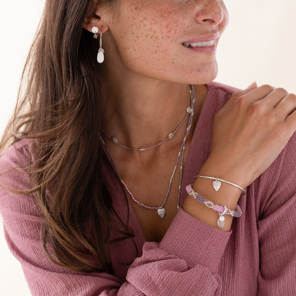 Impulsive Rose Quartz Silver Colored Bracelet