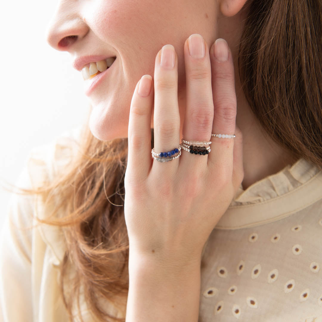 Beauty Labradorite Silver Colored Ring - S/M