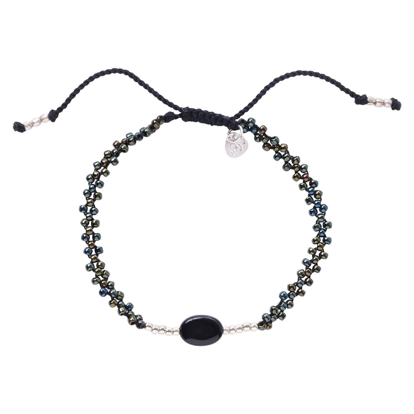 Emotion Black Onyx Silver Colored Bracelet