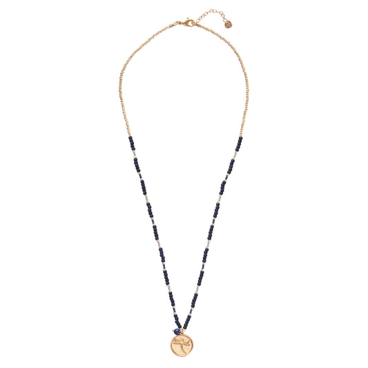 Caring Lapis Lazuli Gold Colored Necklace