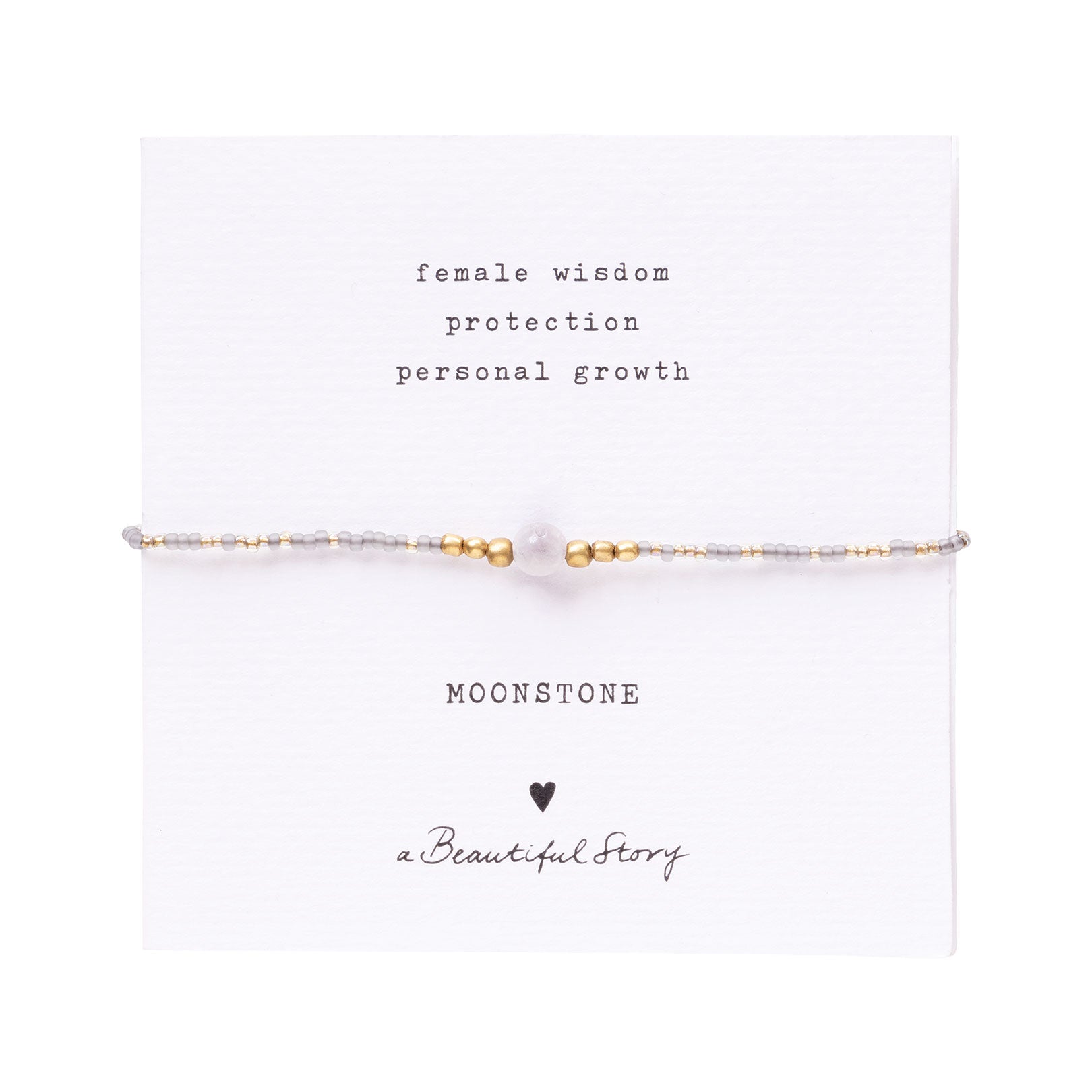 Iris Card Moonstone Gold Colored Bracelet