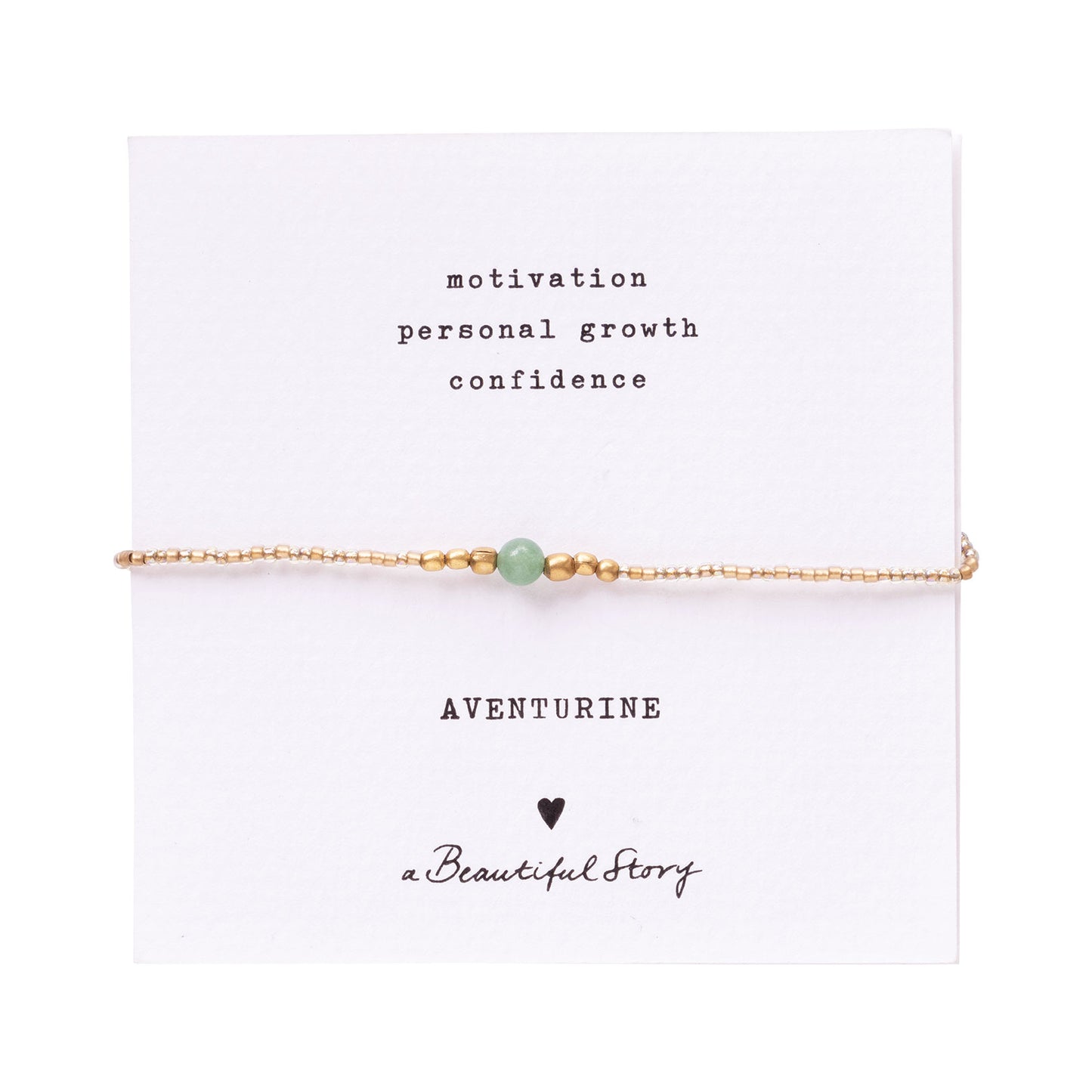 Iris Card Aventurine Gold Colored Bracelet