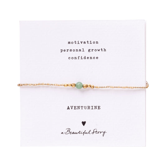 Iris Card Aventurine Gold Colored Bracelet