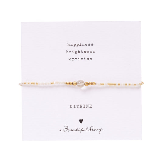 Iris Card Citrine Gold Colored Bracelet