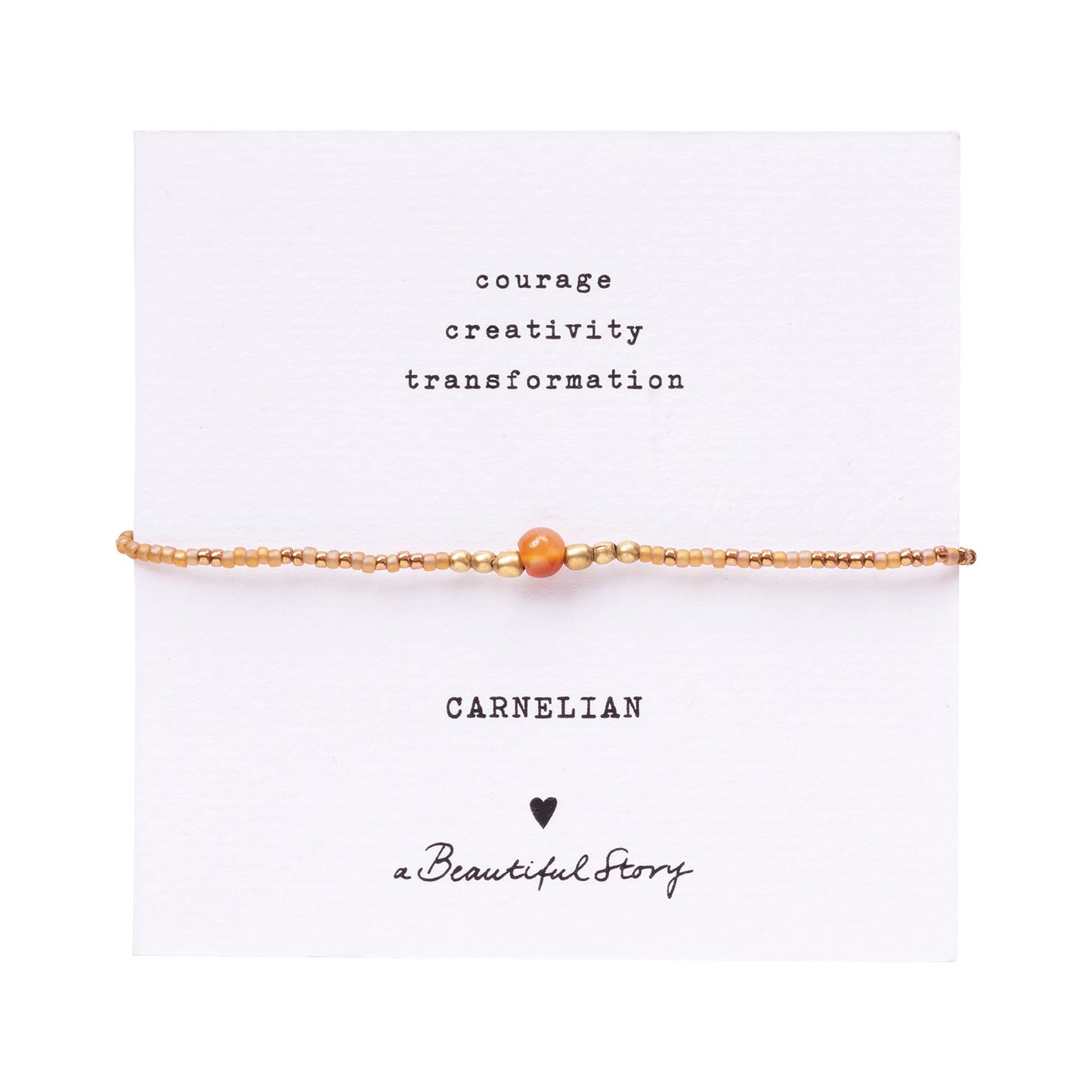 Iris Card Carnelian Gold Colored Bracelet