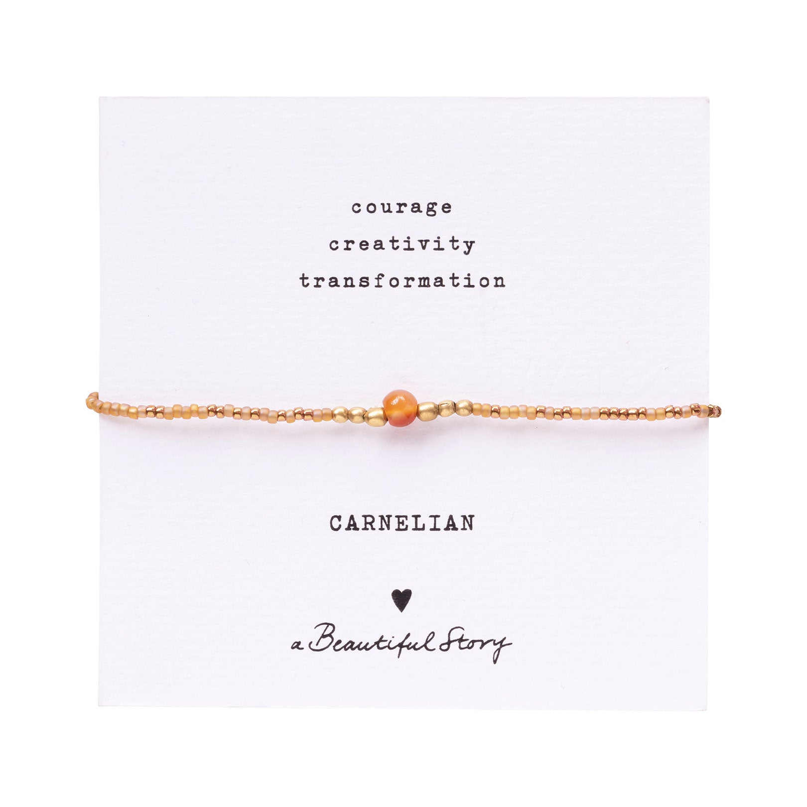 Iris Card Carnelian Gold Colored Bracelet