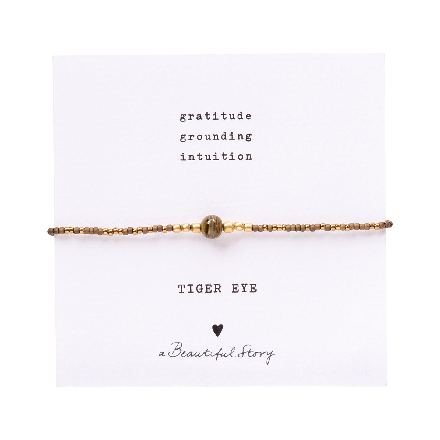 Iris Card Tiger Eye Gold Colored Bracelet