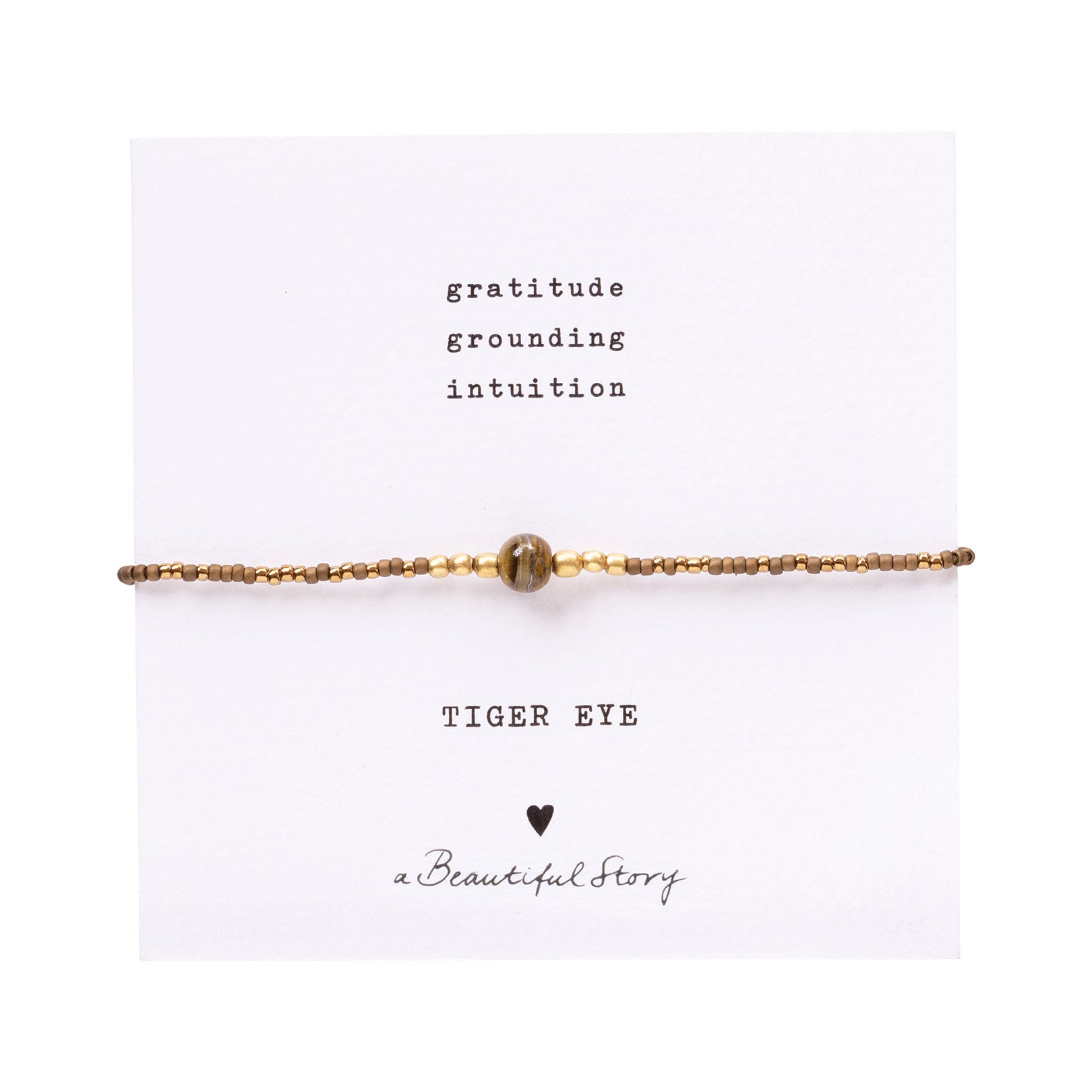 Iris Card Tiger Eye Gold Colored Bracelet