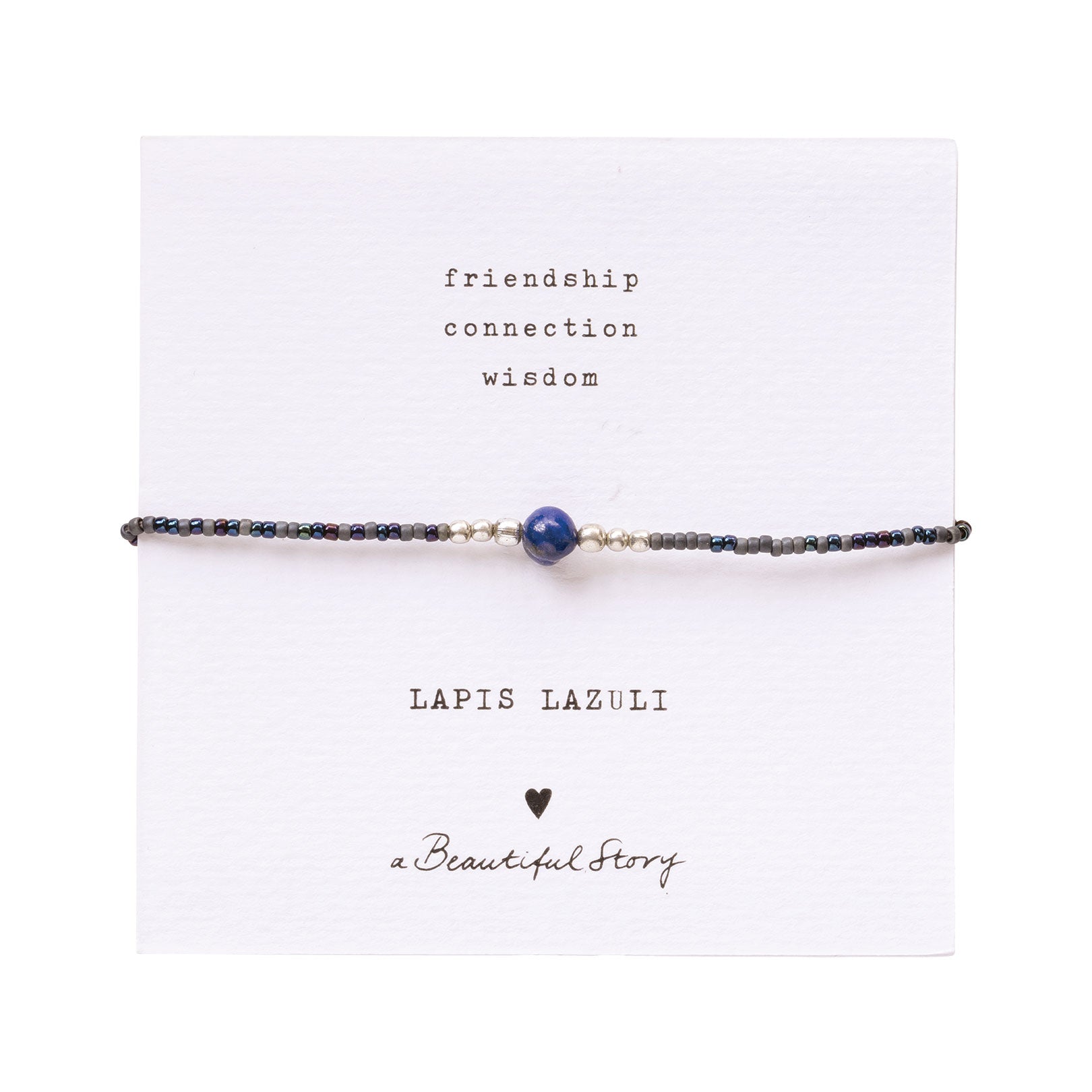 Iris Card Lapis Lazuli Silver Colored Bracelet