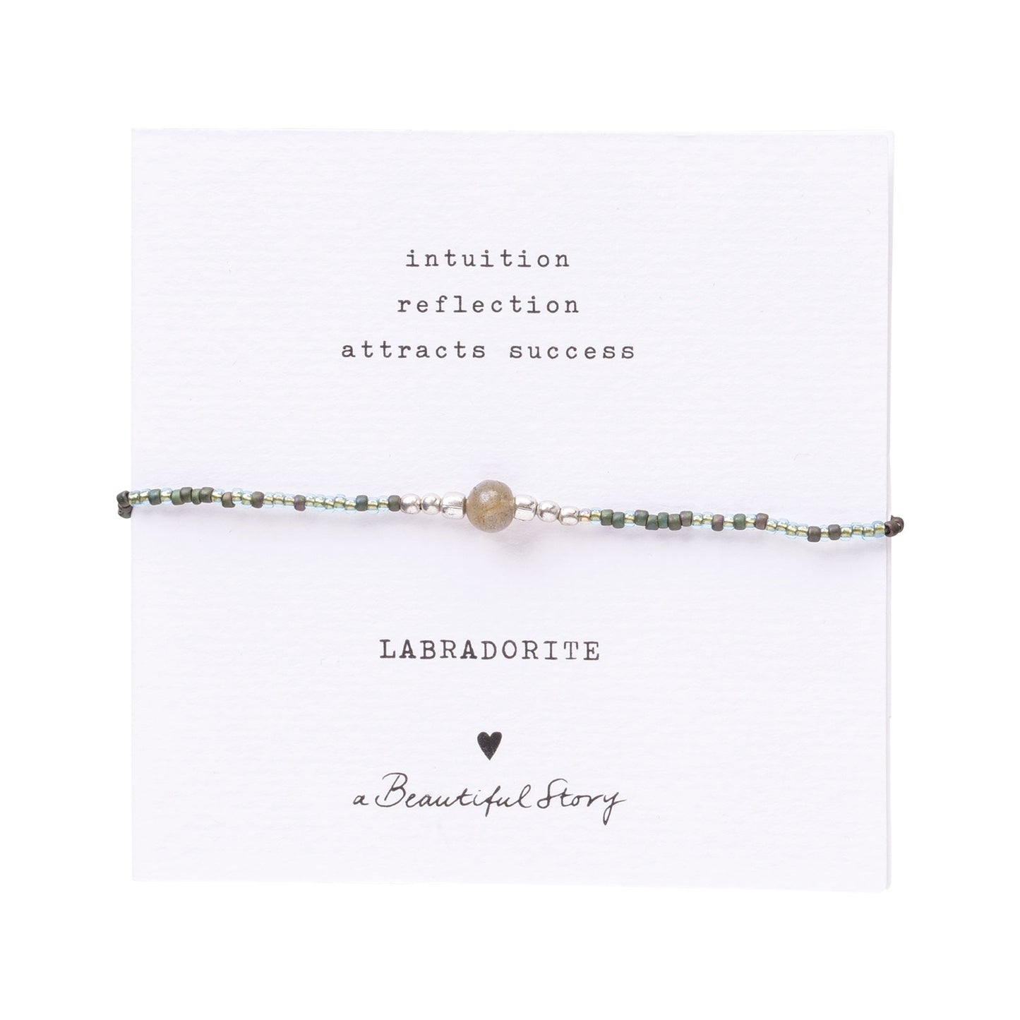 Iris Card Labradorite Silver Colored Bracelet