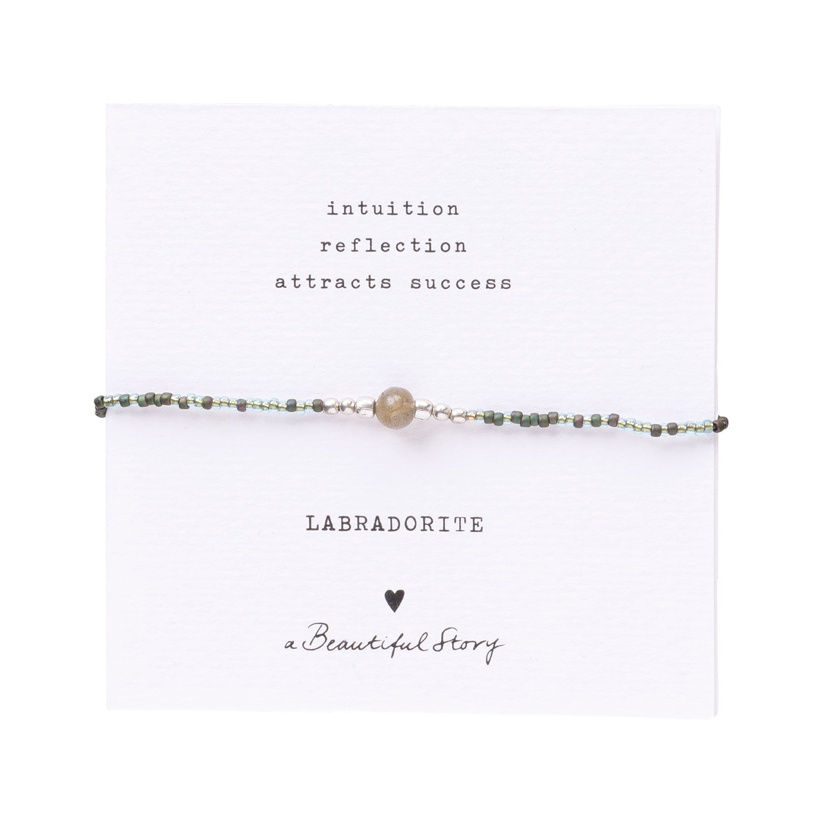 Iris Card Labradorite Silver Colored Bracelet