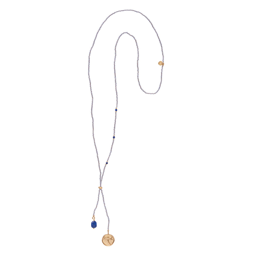 Purpose Lapis Lazuli Gold Colored Necklace