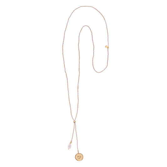 Purpose Rose Quartz Gold Colored Necklace