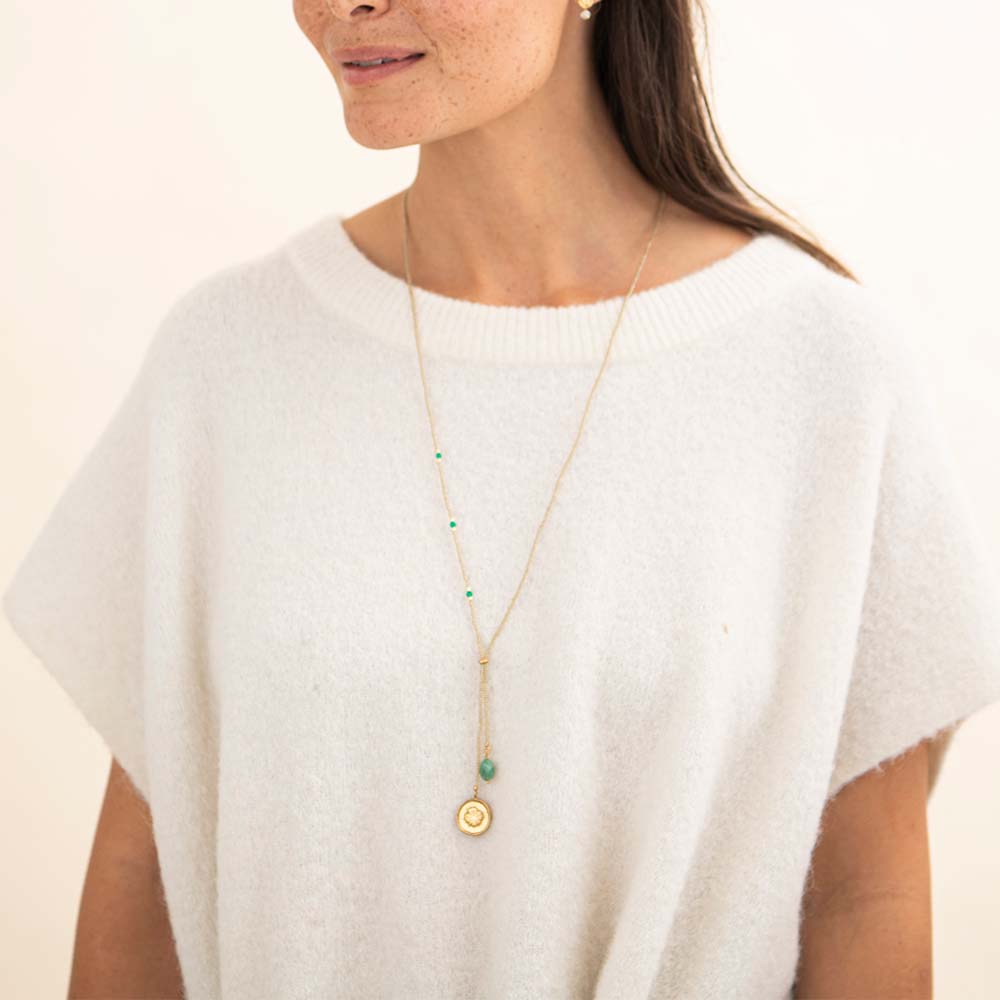 Purpose Aventurine Gold Colored Necklace