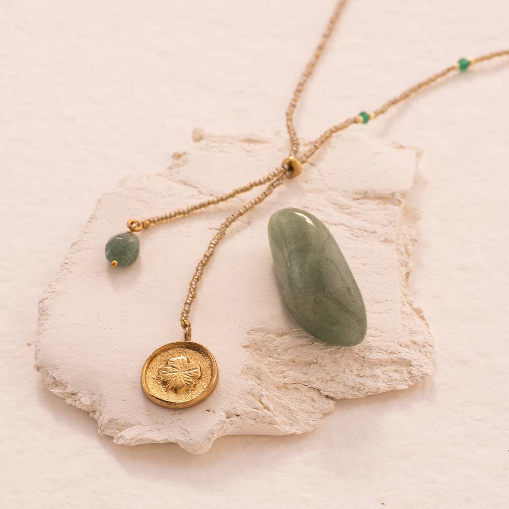 Purpose Aventurine Gold Colored Necklace