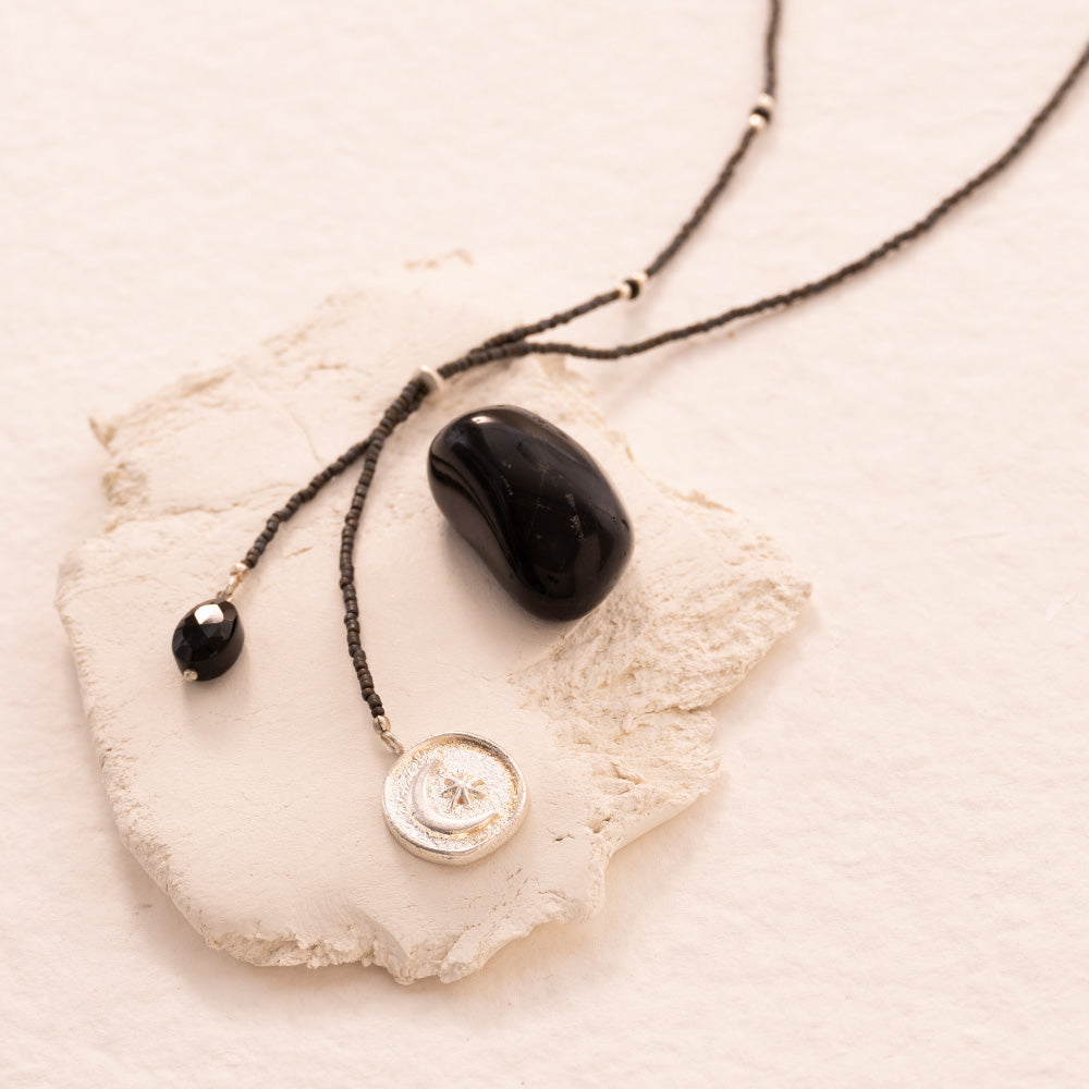 Purpose Black Onyx Silver Colored Necklace