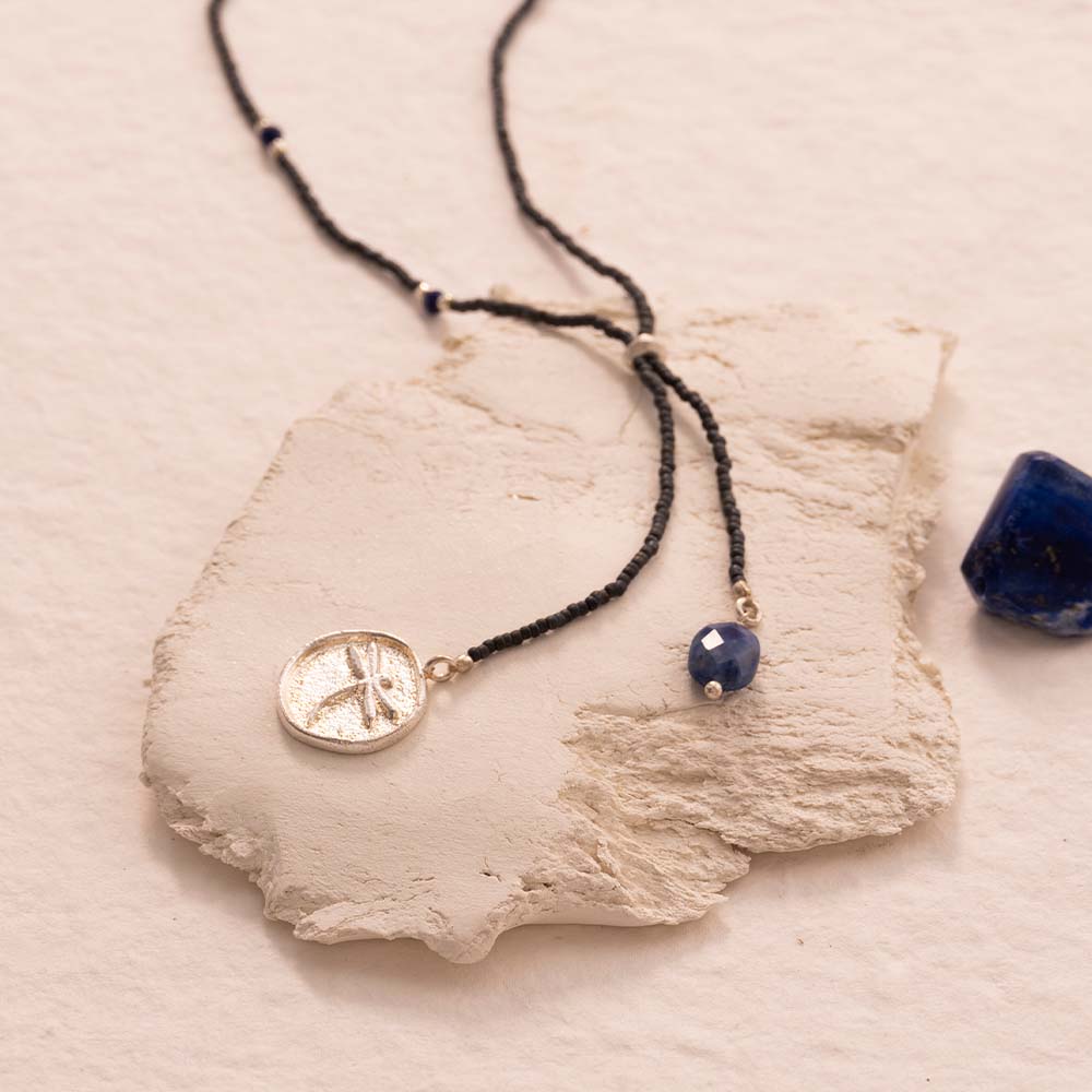 Purpose Lapis Lazuli Silver Colored Necklace