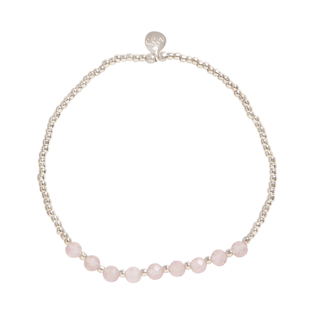 Proud Rose Quartz Silver Colored Bracelet