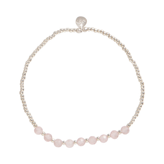 Proud Rose Quartz Silver Colored Bracelet