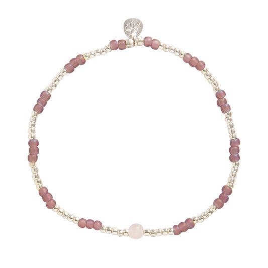 Splash Rose Quartz Silver Colored Bracelet