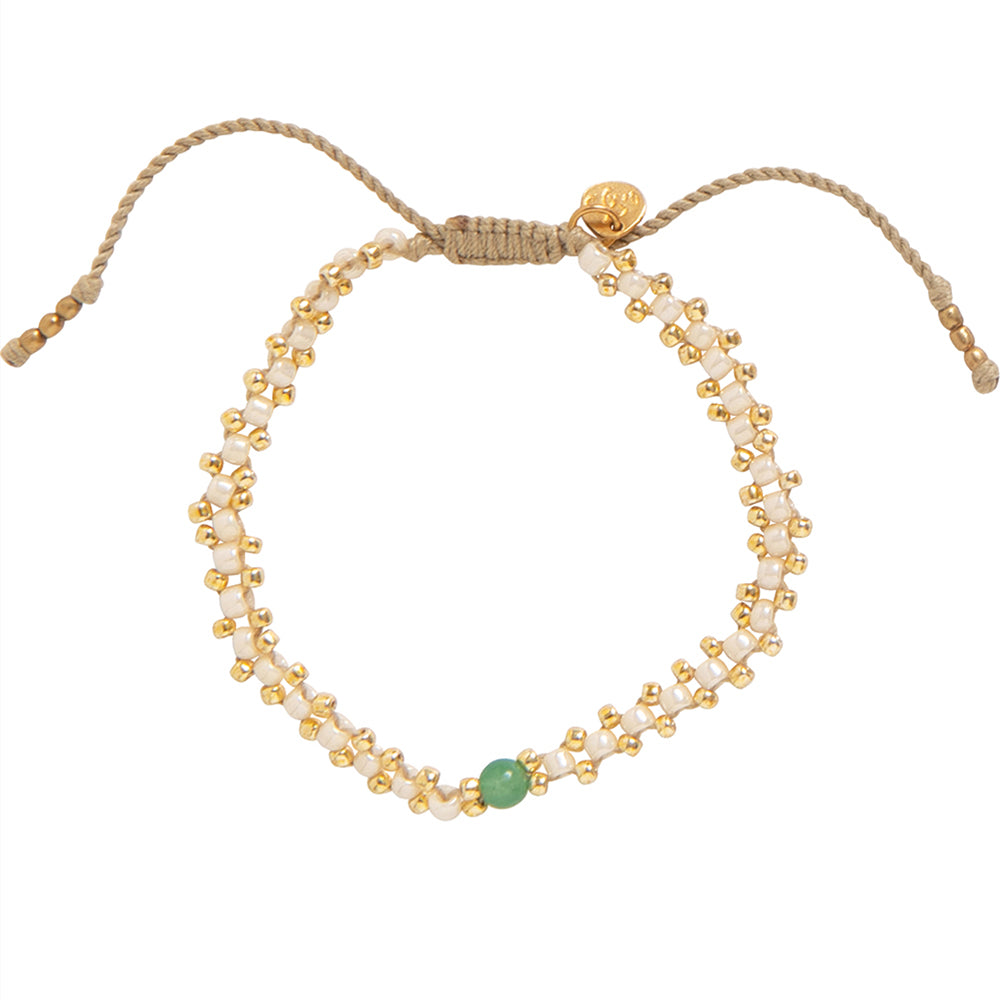 Eternal Aventurine Gold Colored Bracelet